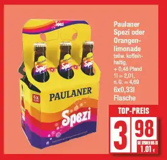 Edeka Paulaner spezi oder orangenlimonade Angebot