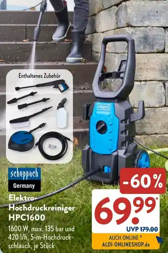 Aldi Süd Scheppach Elektro Hochdruckreiniger HPC1600 Angebot