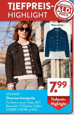 Aldi Süd UP2FASHION Oversize-Jeansjacke Angebot