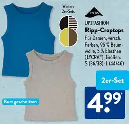 Aldi Süd UP2FASHION Ripp-Croptops Angebot