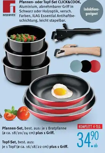 Trends Möbel Bergner pfannen- oder topf-set click&cook Angebot