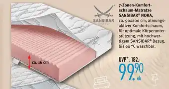 Trends Möbel Sansibar 7-zonen-komfortschaum-matratze nora Angebot