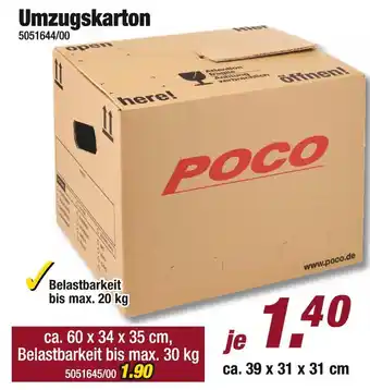 Poco Poco umzugskarton Angebot