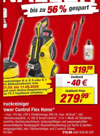 toom Baumarkt Kärcher hochdruckreiniger power control flex home Angebot