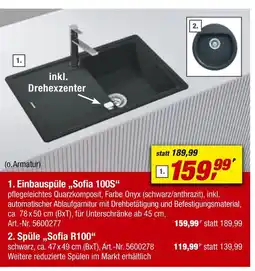 toom Baumarkt Sofia einbauspüle sofia 100s oder spüle sofia r100 Angebot