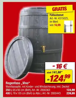 toom Baumarkt Regenfass vino Angebot