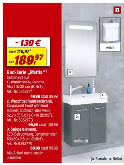 toom Baumarkt Bad-serie „mattia“ Angebot