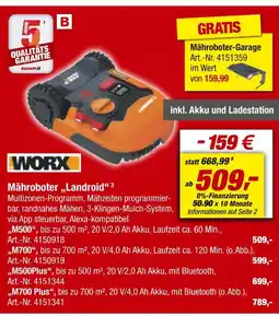 toom Baumarkt Worx mähroboter „landroid“ Angebot