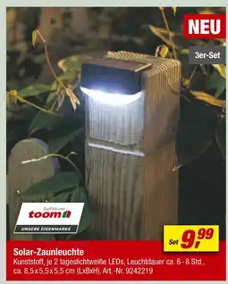 toom Baumarkt Toom solar-zaunleuchte Angebot