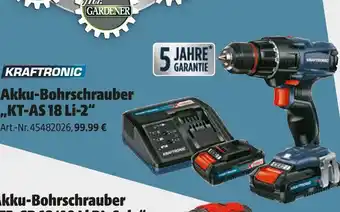 Hagebau Kraftronic akku-bohrschrauber kt-as 18 li-2 Angebot