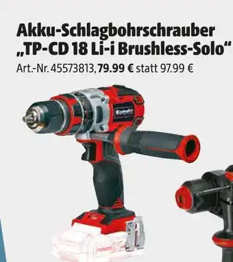 Hagebau Akku-schlagbohrschrauber tp-cd 18 li-i brushless-solo Angebot