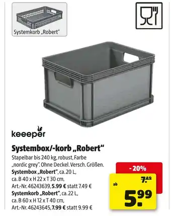 Hagebau Keeeper systembox/-korb „robert“ Angebot