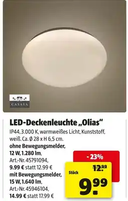 Hagebau Casaya led-deckenleuchte „olias“ Angebot