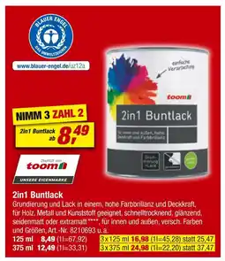 toom Baumarkt Toom 2in1 buntlack Angebot