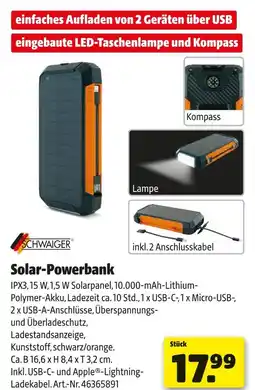 Hagebau Schwaiger solar-powerbank Angebot