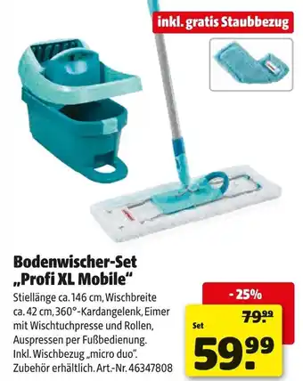 Hagebau Bodenwischer-set „profi xl mobile“ Angebot