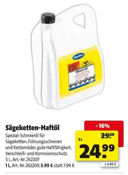 Hagebau Sägeketten-haftöl Angebot