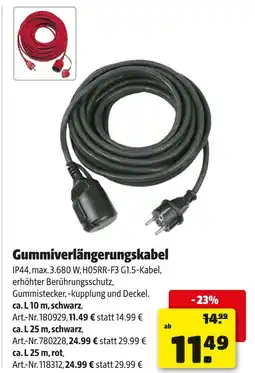 Hagebau Gummiverlängerungskabel Angebot