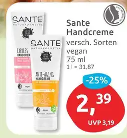 Budni Sante naturkosmetik sante handcreme Angebot