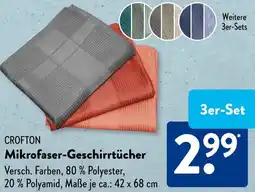 Aldi Süd CROFTON Mikrofaser-Geschirrtücher Angebot