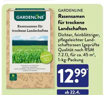 Aldi Süd Gardenline rasensamen für trockene landschaften Angebot