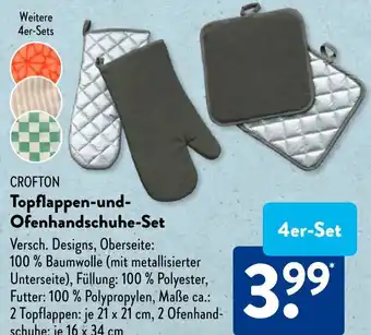 Aldi Süd CROFTON Topflappen-und Ofenhandschuhe-Set Angebot