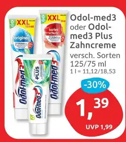 Budni Odol-med3 odol-med3 oder odol-med3 plus zahncreme Angebot