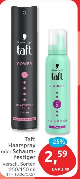 Budni Schwarzkopf taft haarspray oder schaumfestiger Angebot