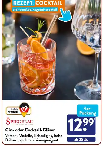 Aldi Süd Spiegelau gin-gläser oder cocktail-gläser Angebot