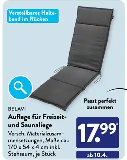 Aldi Süd Belavi auflage für freizeit- und saunaliege Angebot