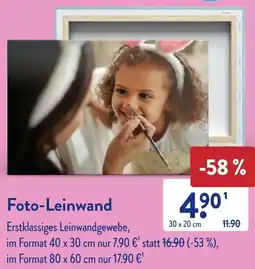 Aldi Süd Foto-Leinwand Angebot