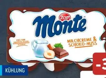 Aldi Süd Zott Monte Milchcreme & Schoko-Nuss Angebot