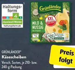 Aldi Süd GRÜNLÄNDER Käsescheiben Angebot