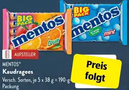 Aldi Süd MENTOS Kaudragees Angebot