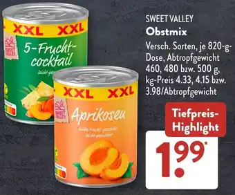 Aldi Süd SWEET VALLEY Obstmix Angebot