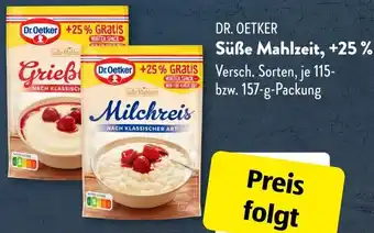 Aldi Süd DR. OETKER Süße Mahlzeit, +25% Angebot