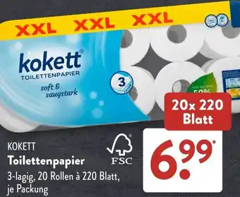 Aldi Süd KOKETT Toilettenpapier Angebot