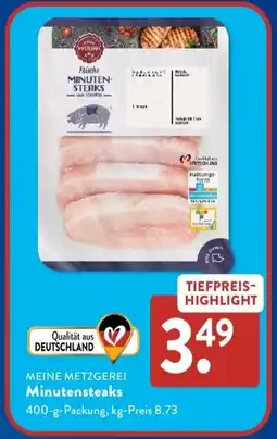 Aldi Süd MEINE METZGEREI Minutensteaks Angebot