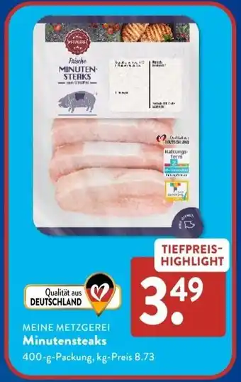 Aldi Süd MEINE METZGEREI Minutensteaks Angebot