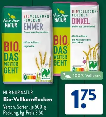 Aldi Süd NUR NUR NATUR Bio-Vollkornflocken Angebot