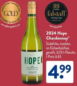 Aldi Süd 2024 Hope Chardonnay Angebot