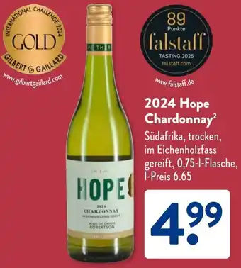 Aldi Süd 2024 Hope Chardonnay Angebot