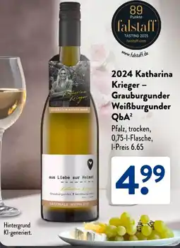 Aldi Süd 2024 Katharina Krieger - Grauburgunder Weißburgunder QbA Angebot