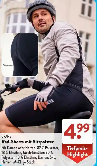 Aldi Süd CRANE Rad-Shorts mit Sitzpolster Angebot