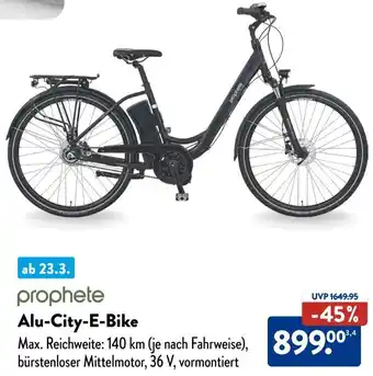 Aldi Süd prophete Alu-City-E-Bike Angebot