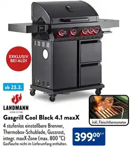 Aldi Süd LANDMANN Gasgrill Cool Black 4.1 maxX Angebot