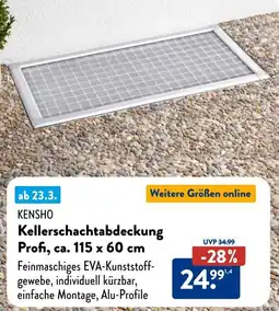 Aldi Süd KENSHO Kellerschachtabdeckung Profi, ca. 115 x 60 cm Angebot