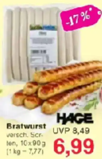 Jawoll HAGE Bratwurst Angebot