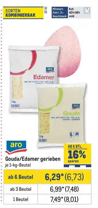 METRO aro Gouda/Edamer gerieben Angebot