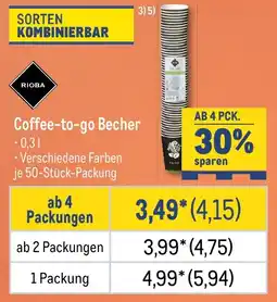 METRO RIOBA Coffee-to-go Becher Angebot